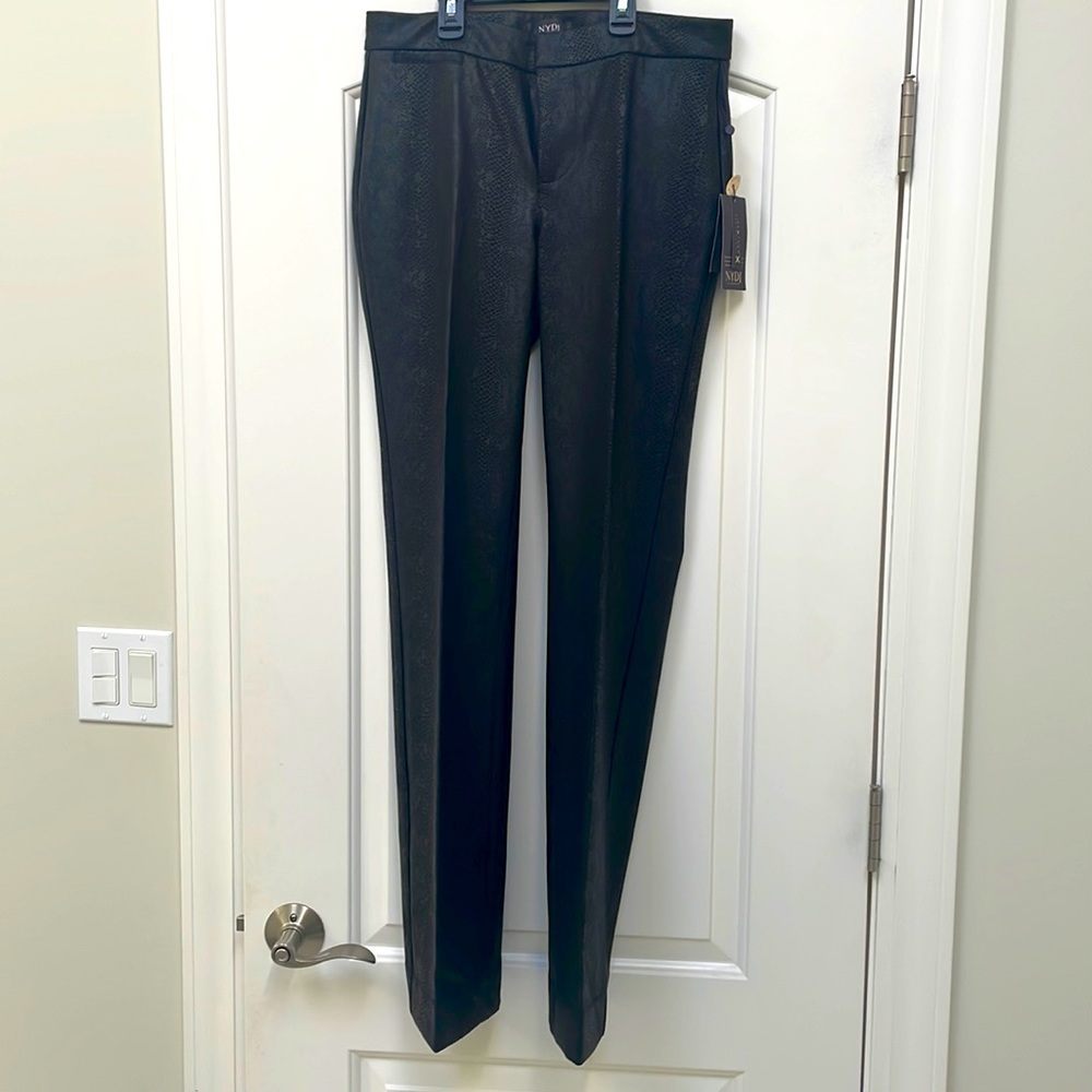 NYDJ Snake Print Stretch Ponte Knit Slim Trouser Pants